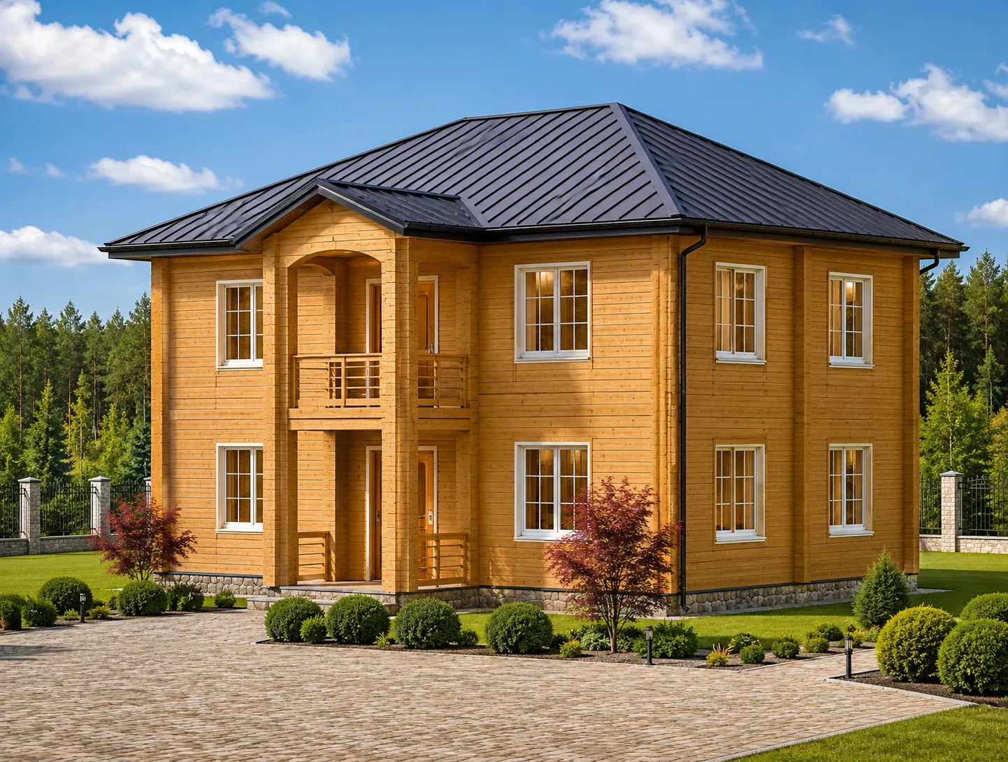 Проект Д217 — 217 м², профилированный брус